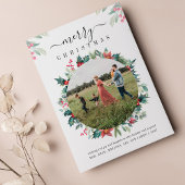 メリークリスマスファミリーフォトグリーティングカード