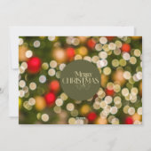 メリークリスマスファミリーフォトコラージホリデーカード シーズンカード (裏面)