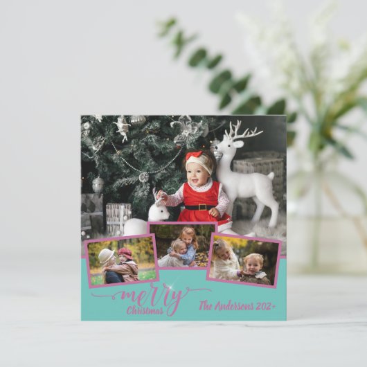 メリークリスマスファミリーフォトコラージュアメージングファブ (スタンド正面)