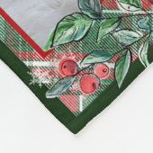 メリークリスマスファミリーフォトコラージュテンプレート フリースブランケット (角)