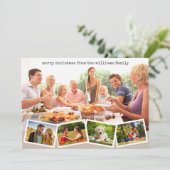 メリークリスマスファミリーフォトコラージュ シーズンカード (スタンド正面)