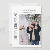 メリークリスマスファミリーフォトコラージュ シーズンカード (正面)