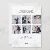 メリークリスマスファミリーフォトコラージュ シーズンカード (裏面)