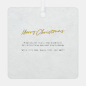 メリークリスマスファミリーフォトコラージュ メタルオーナメント (裏面)