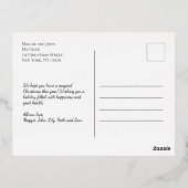 メリークリスマスファミリーフォトコラージュ 箔シーズンポストカード (裏面)