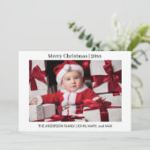 メリークリスマスファミリーフォトサンタクロース シーズンカード (スタンド正面)