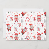 メリークリスマスファミリーフォトサンタクロース シーズンカード (裏面)