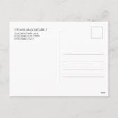 メリークリスマスファミリーフォトシンプルモダン シーズンポストカード (裏面)