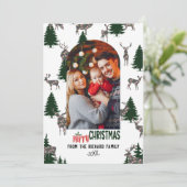 メリークリスマスファミリーフォトツリーディアー シーズンカード (スタンド正面)