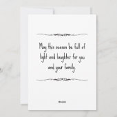 メリークリスマスファミリーフォトツリーディアー シーズンカード (裏面)