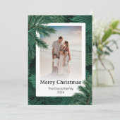 メリークリスマスファミリーフォトパインツリー シーズンカード (スタンド正面)