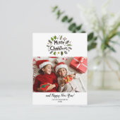 メリークリスマスファミリーフォトフェスティバル植物学 ポストカード (スタンド正面)