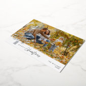 メリークリスマスファミリーフォトフォイルホリデーカード 箔シーズンカード (回転した状態)