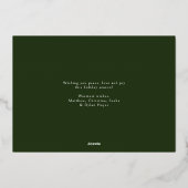 メリークリスマスファミリーフォトフォイルホリデーカード 箔シーズンカード (裏面)