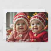 メリークリスマスファミリーフォトフラットホリデーカード シーズンカード (裏面)