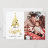 メリークリスマスファミリーフォトホリデーカード シーズンカード (正面)
