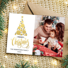 メリークリスマスファミリーフォトホリデーカード シーズンカード