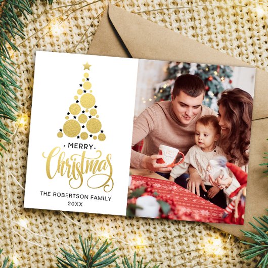 メリークリスマスファミリーフォトホリデーカード シーズンカード