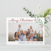 メリークリスマスファミリーフォトホリデームービング 案内状 (スタンド正面)