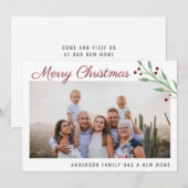 メリークリスマスファミリーフォトホリデームービング 案内状 (正面/裏面)