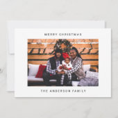 メリークリスマスファミリーフォトミニマル主義者 シーズンカード (正面)