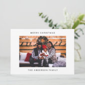 メリークリスマスファミリーフォトミニマル主義者 シーズンカード (スタンド正面)