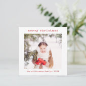 メリークリスマスファミリーフォトミニマル主義者 | シーズンカード (スタンド正面)