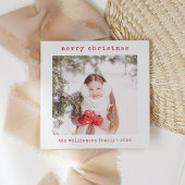 メリークリスマスファミリーフォトミニマル主義者 | シーズンカード