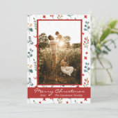 メリークリスマスファミリーフォトユーカリプタスベリー シーズンカード (スタンド正面)