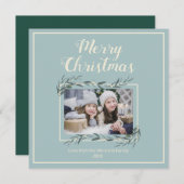 メリークリスマスファミリーフォトユーカリプリグス シーズンカード (正面/裏面)