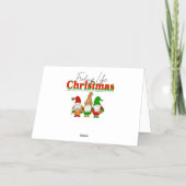 メリークリスマスファミリーフォト金ゴールド 箔シーズンカード (裏面)