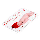 メリークリスマスファミリーベビー（赤いドット付） マグネット (左側)