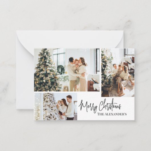 メリークリスマスファミリーポストカード ノートカード (正面)