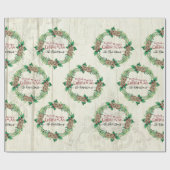 メリークリスマスファミリーリースパインコーンファームハウス ラッピングペーパー (フラット)