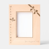 メリークリスマスファミリー写真カスタム レーザー彫刻フレーム (正面)