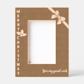 メリークリスマスファミリー写真カスタム レーザー彫刻フレーム (正面)