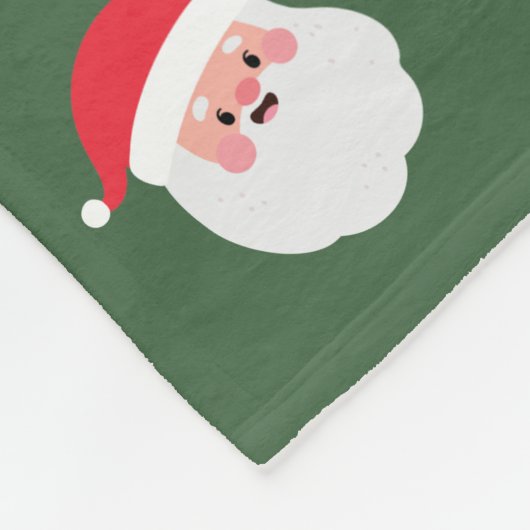 メリークリスマスファミリー写真名花の柄 フリースブランケット (角)