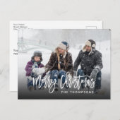 メリークリスマスファミリー写真手紙葉書 シーズンポストカード (正面/裏面)