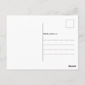 メリークリスマスファミリー写真横雪1 ポストカード (裏面)