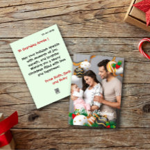 メリークリスマスファミリー写真甘くて幸せなカード