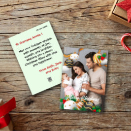 メリークリスマスファミリー写真甘くて幸せなカード シーズンカード