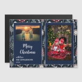 メリークリスマスファミリー写真磁気カード (正面/裏面)