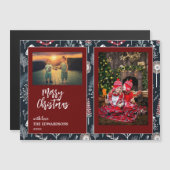 メリークリスマスファミリー写真磁気カード (正面/裏面)