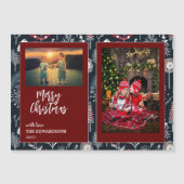 メリークリスマスファミリー写真磁気カード (正面)