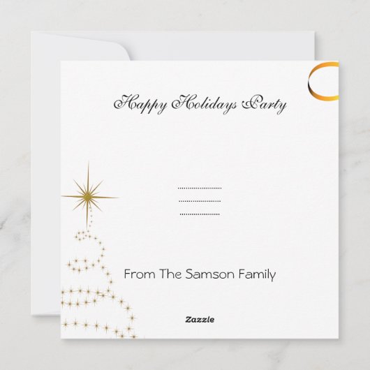 メリークリスマスファミリー写真赤い緑の窓 シーズンカード (裏面)