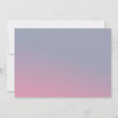 メリークリスマスファミリー名グラデーション薄紫ピンク シーズンカード (裏面)