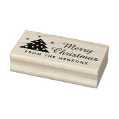 メリークリスマスファミリー名スクリプトホリデー ラバースタンプ (スタンプ)