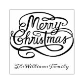 メリークリスマスファミリー名フェスティバル装飾品 ラバースタンプ (インプリント)