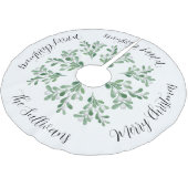 メリークリスマスファミリー名ミスタントー ブラッシュドポリエステルツリースカート (アングル)