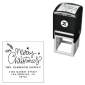 メリークリスマスファミリー名差出人住所 セルフインキングスタンプ (インサイチュ)